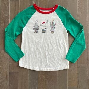 Boden Christmas Cactus Long Sleeve Shirt